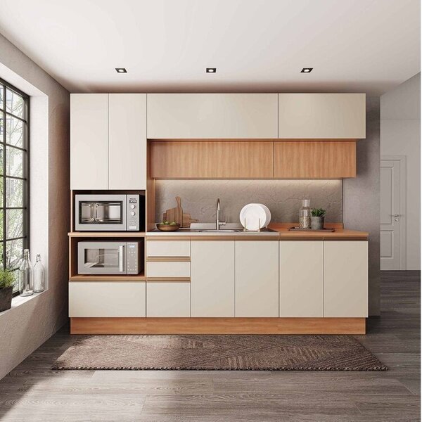 Cozinha Modulada 5 Peças Com Armários, Balcões E Torre Quente