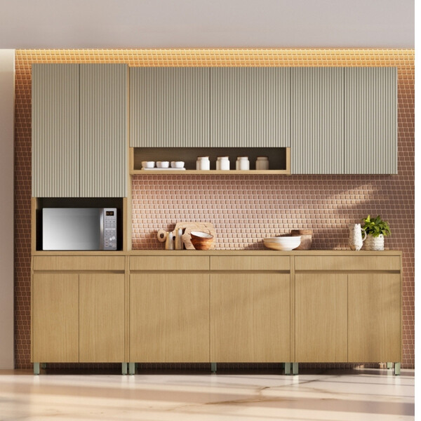 Cozinha Modulada 5 Peças Com Tampo 100 Mdf Simone Mendes Nesh