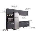 Cozinha Modulada 5 Peças Com Tampo 280cm 12 Portas 4 Gavetas