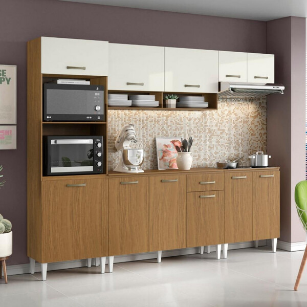 Cozinha Modulada 5 Peças Com Tampo Atenas Aramoveis