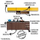 Cozinha Modulada 5 Peças Com Tampos J00089 Evidence Pln
