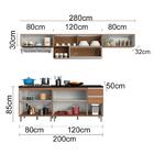 Cozinha Modulada 5 Peças Com Tampos J00089 Evidence Pln