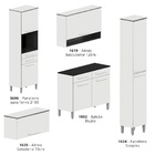 Cozinha Modulada 5 Peças Jade - Branco