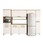 Cozinha Modulada 5 Peças Jade - Castanho/off-white