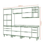 Cozinha Modulada 5 Peças Mdf Com Aéreo 1200 Porta Basculante