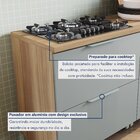 Cozinha Modulada 5 Peças Ripado  100% Mdf Marquesa Nature/ver