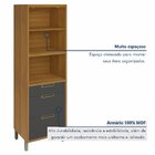 Cozinha Modulada 5 Peças Ripado Imperatriz 100% Mdf Freijó/gr