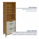 Cozinha Modulada 5 Peças Ripado Imperatriz  100% Mdf Freijó/o