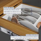 Cozinha Modulada 5 Peças Ripado Princesa 100% Mdf Freijó/graf