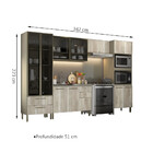 Cozinha Modulada 5 Peças Vom Torre Quente E Cristaleira Lovel