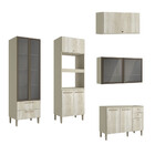 Cozinha Modulada 5 Peças Vom Torre Quente E Cristaleira Lovel