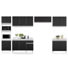 Cozinha Modulada 6 Módulos Composição 8 Branco/preto - Lumil