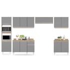 Cozinha Modulada 6 Módulos Composição 8 Castanho/cinza - Lumi