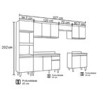 Cozinha Modulada 6 Módulos Composição 8 Castanho/preto - Lumi