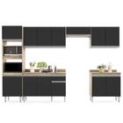 Cozinha Modulada 6 Módulos Composição 8 Castanho/preto - Lumi