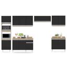 Cozinha Modulada 6 Módulos Composição 8 Castanho/preto - Lumi