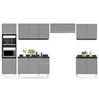 Cozinha Modulada 6 Módulos Composição 8 Preto/cinza - Lumil M