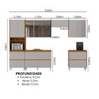 Cozinha Modulada 6 Peças 11 Portas 6 Gavetas Nicho P/forno Md