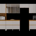 Cozinha Modulada 6 Peças 11 Portas 6 Gavetas Nicho P/forno Md