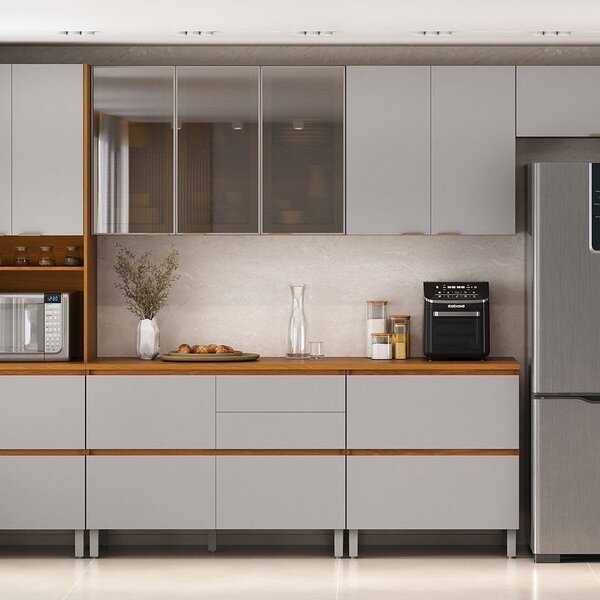 Cozinha Modulada 6 Peças 11 Portas 6 Gavetas Nicho P/forno Md