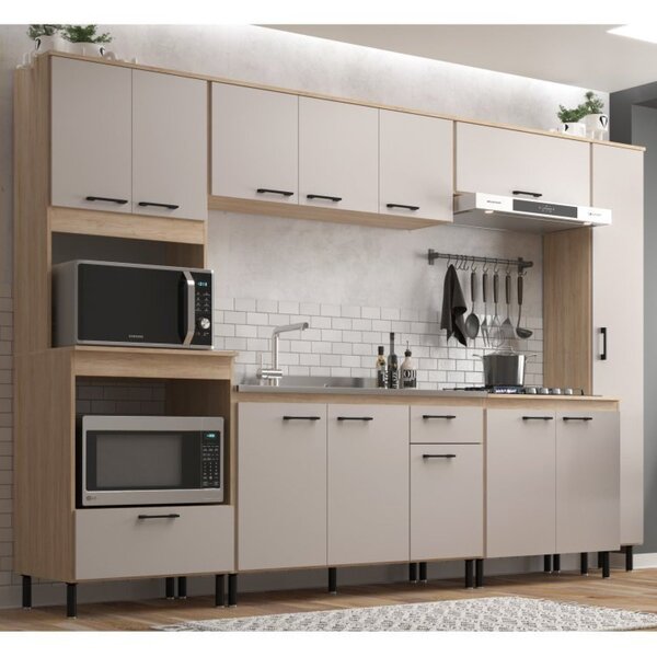 Cozinha Modulada 6 Peças 13 Portas E 1 Gaveta Maysa Aveiro Oa