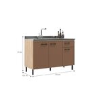 Cozinha Modulada 6 Peças 13 Portas E 1 Gaveta Maysa Aveiro Oa