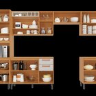 Cozinha Modulada 6 Peças 14 Portas 2 Gavetas Nicho Para Forno