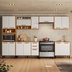 Cozinha Modulada 6 Peças 14 Portas 2 Gavetas Nicho Para Forno