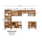 Cozinha Modulada 6 Peças 14 Portas 2 Gavetas Nicho Para Forno