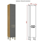 Cozinha Modulada 6 Peças 14 Portas 3 Gavetas S/ Tampo Ametist