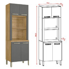 Cozinha Modulada 6 Peças 14 Portas 3 Gavetas S/ Tampo Ametist