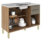 Cozinha Modulada 6 Peças 14 Portas 5 Gavetas Lavínia Moveis S