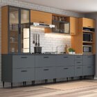 Cozinha Modulada 6 Peças 15 Portas E 2 Gavetas Bárbara  Angel
