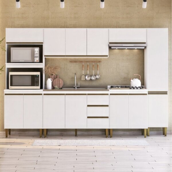 Cozinha Modulada 6 Peças 2 Aéreos 2 Balcões 1 Torre Quente 1