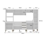 Cozinha Modulada 6 Peças 2 Aéreos 2 Balcões 1 Torre Quente 1