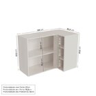 Cozinha Modulada 6 Peças 3 Armários Aéreos E Nichos, 3 Balcõe