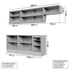 Cozinha Modulada 6 Peças 4 Aéreos 2 Balcões Nara Cabecasa Mad