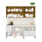 Cozinha Modulada 6 Peças 6 Portas 3 Gavetas Balcão Com Tampo