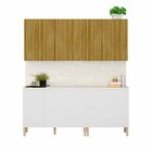 Cozinha Modulada 6 Peças 6 Portas 3 Gavetas Balcão Com Tampo