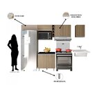 Cozinha Modulada 6 Peças 7 Portas Balcão Com Tampo Evidence C