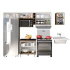 Cozinha Modulada 6 Peças 7 Portas Balcão Com Tampo Evidence C