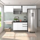 Cozinha Modulada 6 Peças 8 Portas 2 Gavetas Balcão Com Tampo