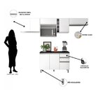 Cozinha Modulada 6 Peças 8 Portas 2 Gavetas Balcão Com Tampo
