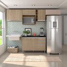 Cozinha Modulada 6 Peças 8 Portas 2 Gavetas Balcão Com Tampo