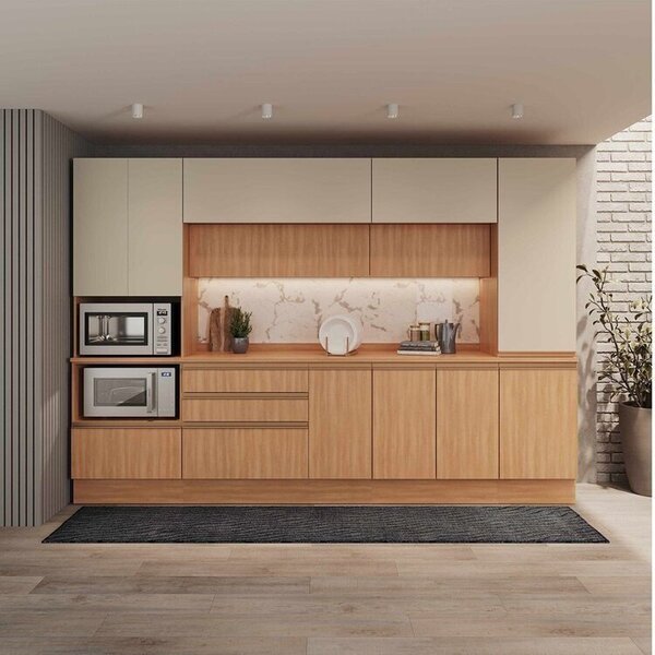 Cozinha Modulada 6 Peças Armários, Balcões, Torre Quente Pane
