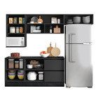 Cozinha Modulada 6 Peças Com 6 Portas E 3 Gavetas Com Vidro F