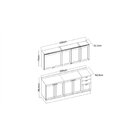 Cozinha Modulada 6 Peças Com Armário Aéreo 2 Portas Branco Br