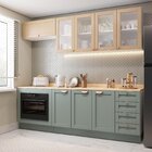 Cozinha Modulada 6 Peças Com Tampo 3 Aéreos 3 Balcões Arizona