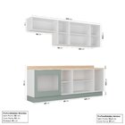 Cozinha Modulada 6 Peças Com Tampo 3 Aéreos 3 Balcões Arizona