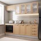 Cozinha Modulada 6 Peças Com Tampo 3 Aéreos 3 Balcões Arizona